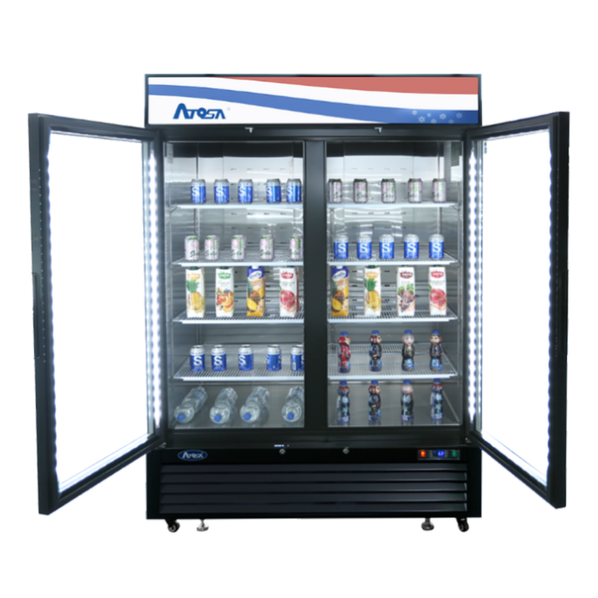 Atosa MCF8721ES 43.8 Cu. Ft. Black Freezer Merchandiser - MCF8721ES