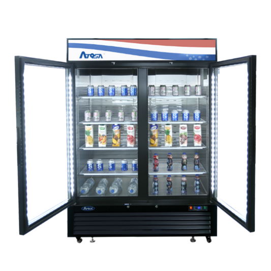 Atosa MCF8723GR 43.8 Cu. Ft. Hinged Door Refrigeration Merchandiser -  MCF8723GR