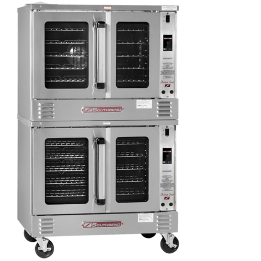 Southbend PCE22S/TI-V 64" W Standard Depth Electric Platinum Double Convection Oven - PCE22S/TI-V