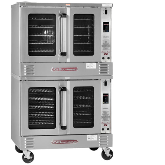 Southbend PCE22S/TI-V 64" W Standard Depth Electric Platinum Double Convection Oven - PCE22S/TI-V