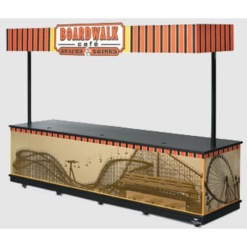 Vollrath 75675W 120"W x 32"D x 87"H Wood Composite Material (WCM) Indoor Base with Heavy-Duty Casters Polyform 10" Merchandising Cart -  75675W