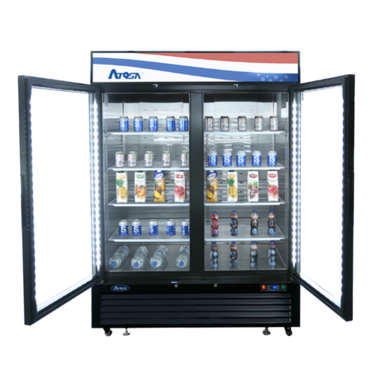 Atosa MCF8733GR 28.5 Cu. Ft. Hinged Door Refrigeration Merchandiser - MCF8733GR