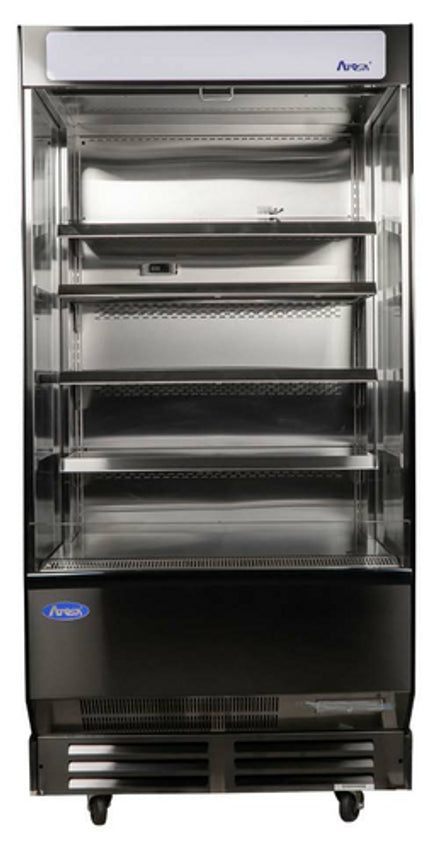 Atosa AOM-40B 39.6" W Black Stainless Steel 4 Shelves Open Air Merchandiser - AOM-40B