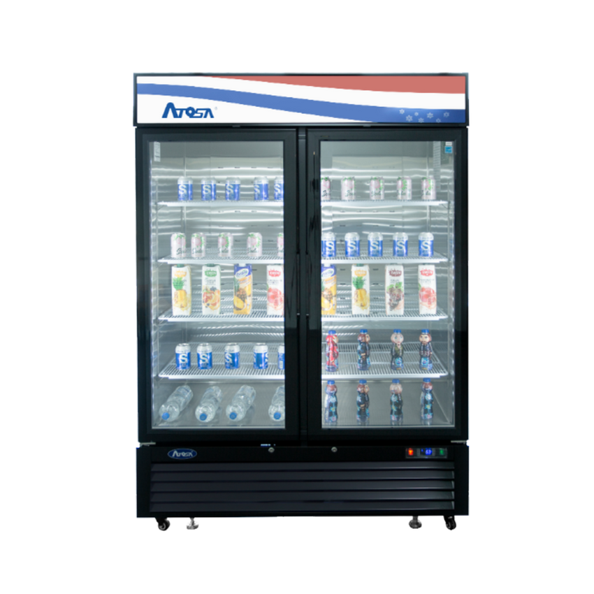 Atosa MCF8721ES 43.8 Cu. Ft. Black Freezer Merchandiser - MCF8721ES