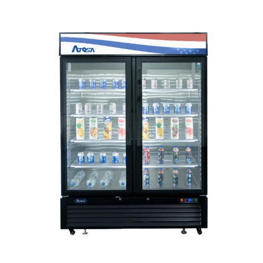 Atosa MCF8721ES 43.8 Cu. Ft. Black Freezer Merchandiser - MCF8721ES